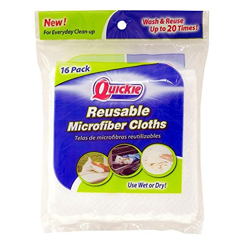 Quickie General Purpose Microfiber Cleaning Cloth-Reusable 16 Pack