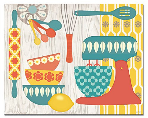 CounterArt Retro Kitchen Cutting Board, 15" x 12"