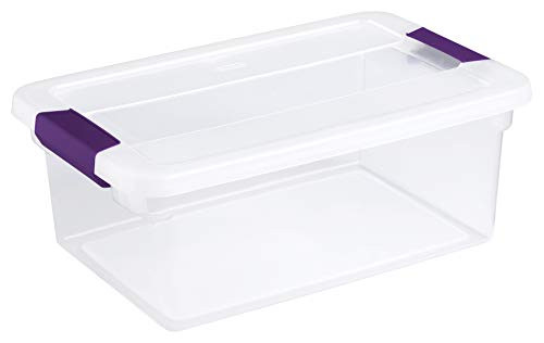 Sterilite 17531712 15-Quart Clearview Latch Box Storage Tote Containers