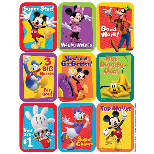 Eureka Mickey Mouse Clubhouse Motivational Giant Stickers, 36 Count