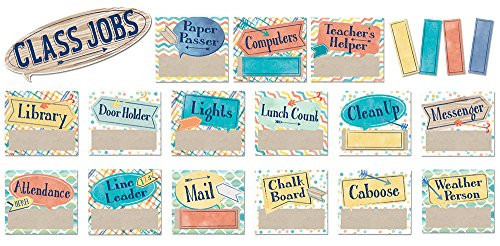 Eureka's Classroom Jobs Bulletin Board Set for Back to School Teacher Supplies, 6.5'' x 0.1''x26'', 40 pc