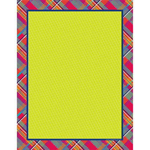 Eureka Plaid Multicolor Blank Classroom Chart Poster for School, 17'' x 22''