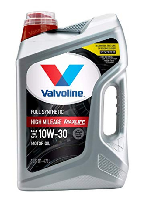 Valvoline Full Synthetic High Mileage with MaxLife Technology SAE 10W-30 Motor Oil 5 QT Valvoline Full Synthetic High Mileage with MaxLife Technology SAE 10W-30 Motor Oil 5 QT