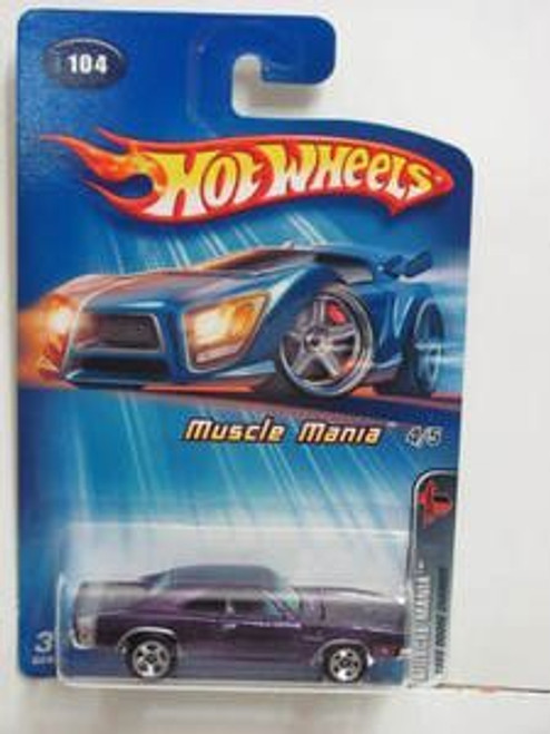 Hot Wheels Purple 1969 Dodge Charger 104 2005 4/5 Muscle Mania Hot Wheels Purple 1969 Dodge Charger 104 2005 4/5 Muscle Mania
