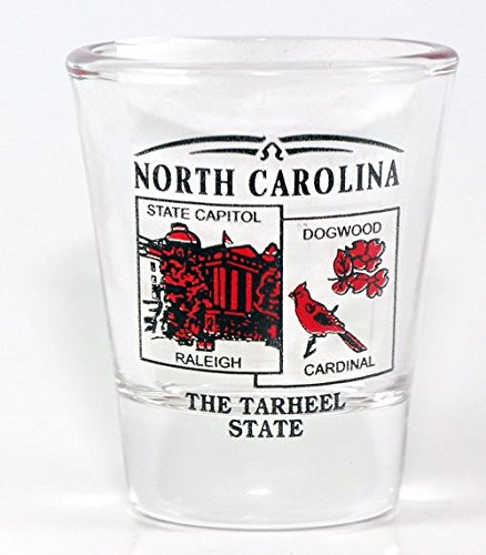 North Carolina State Scenery Red New Shot Glass