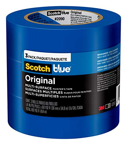 ScotchBlue Original Multi-Surface Painters Tape, 1.41 in x 60 yd, 3 Rolls