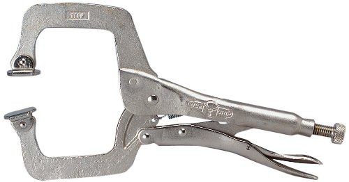 Wright Tool 9V11SP Locking C-Clamp Pliers with Swivel Pads, 11-Inch