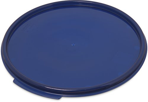 Carlisle 1077360 1077030 StorPlus Polypropylene Round Storage Container Lid, 12-18-22 Quart, Royal Blue