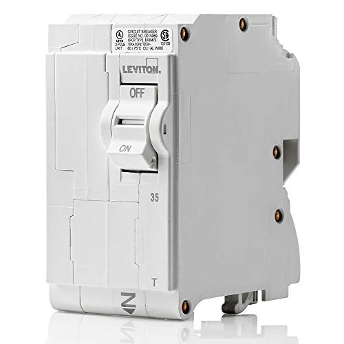 Leviton LB235-T 35 Amp, 2-Pole Plug-on Standard Branch Circuit Breaker, 120/240 VAC, White