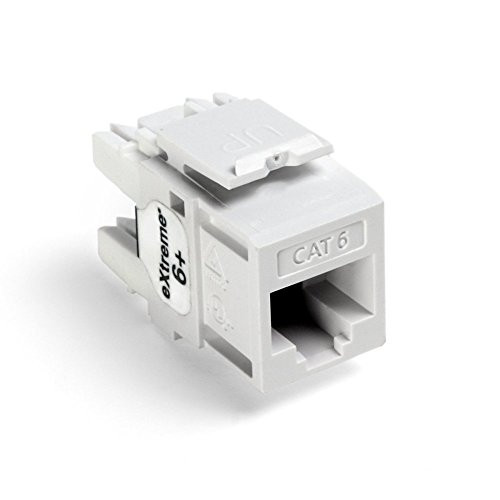 Leviton 61110-OW6 eXtreme Cat 6 QuickPort Connector,  10-Pack, White