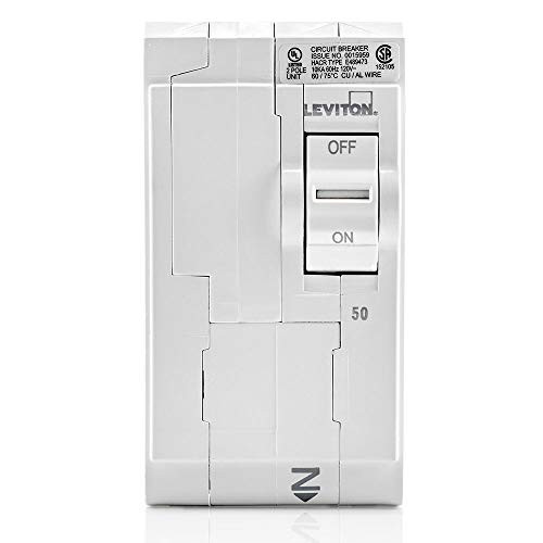 Leviton LB250 50 Amp, 2-Pole Plug-on Standard Branch Circuit Breaker, 120/240 VAC