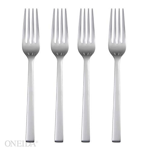 Oneida Chef's Table Everyday Flatware Salad Forks, Set of 4 18/0 Stainless Steel, Silverware Set Oneida Chef's Table Everyday Flatware Salad Forks, Set of 4 18/0 Stainless Steel, Silverware Set