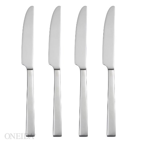 Oneida Chef's Table Everyday Flatware Dinner Knives, Set of 4 18/0 Stainless Steel, Silverware Set Oneida Chef's Table Everyday Flatware Dinner Knives, Set of 4 18/0 Stainless Steel, Silverware Set