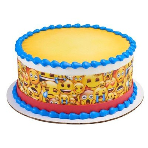 Whimsical Practicality EMOJI Edible Icing Image Cake Border Strips 3 strips,Yellow Whimsical Practicality EMOJI Edible Icing Image Cake Border Strips 3 strips,Yellow