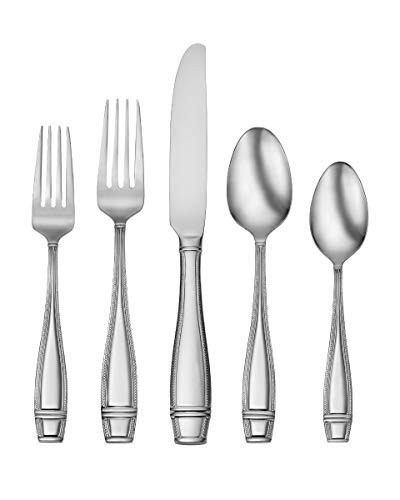 Oneida Ellis 20 Piece Everyday Flatware, Service for 4 18/0 Stainless Steel, Silverware Set