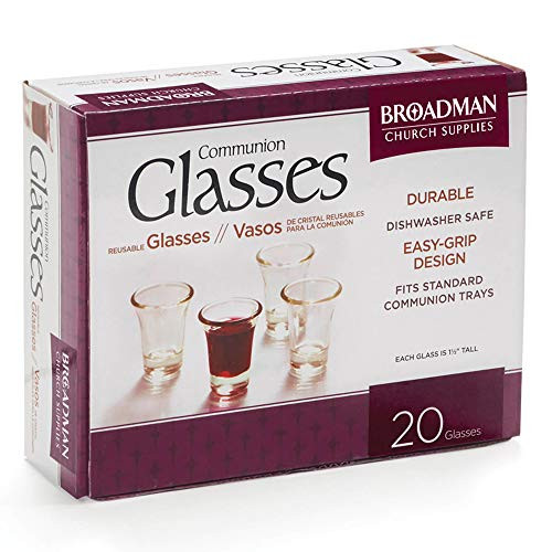 Broadman Church Supplies Glass Communion Cups, 20 Count