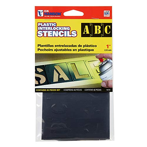 C.H. Hanson Set Stencils, 1-inch, Black
