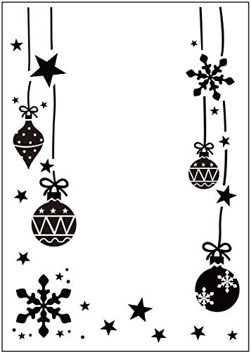 Darice 1215-65 Embossing Folder, 4.25 by 5.75-Inch, Ornaments Hung Design