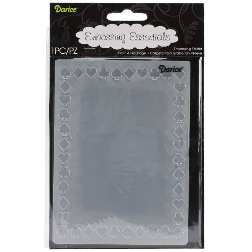 Darice 1218-112 Embossing Folder, 4.25 by 5.75-Inch, Card Suites Design