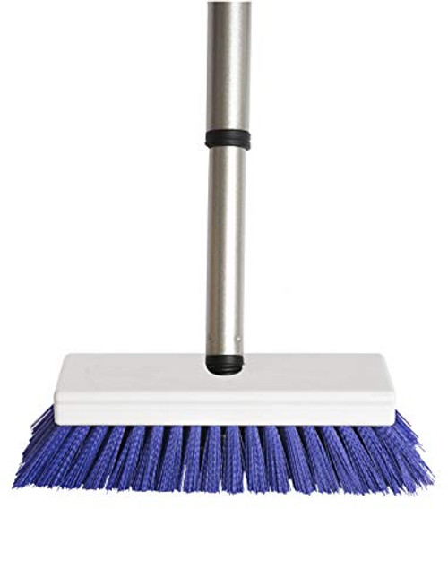 Fuller Brush Tub & Shower E-Z Scrubber Brush - Heavy Duty Brushing Scrub w/Stiff Bristle & Extended Telescopic Handle For Cleaning Bathroom Floor & Tiled Kitchen Surface - For Home & Commercial Use