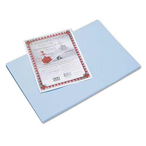Pacon 103623 Riverside Construction Paper, 76 lbs, 12 x 18, Light Blue, 50 Sheets/Pack