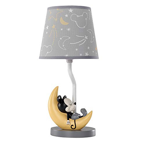 Lambs & Ivy Disney Baby Mickey Mouse Lamp with Shade & Bulb, Gray/Yellow Lambs & Ivy Disney Baby Mickey Mouse Lamp with Shade & Bulb, Gray/Yellow