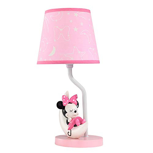 Lambs & Ivy Disney Baby Minnie Mouse Celestial Lamp with Shade & Bulb, Pink Lambs & Ivy Disney Baby Minnie Mouse Celestial Lamp with Shade & Bulb, Pink