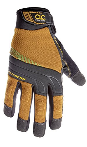 CLC Custom Leathercraft 160L Contractor XtraCoverage Flex Grip Work Gloves, Durable Synthetic Leather, Padded Knuckles