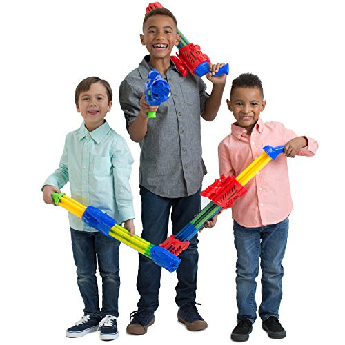Boley 4 Pack 5 Barrel Water Soaker Blasters- Powerful Long ranged Water Guns - Great Soaker for Fun Endless Pool Water Parties