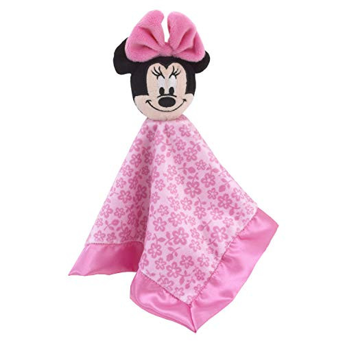 Disney Minnie Mouse Lovey Security Blanket, Pink/Rose Disney Minnie Mouse Lovey Security Blanket, Pink/Rose