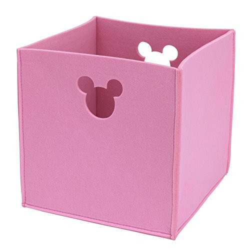 Disney Felt Die Cut Storage Bin, Pink, Minnie Mouse Disney Felt Die Cut Storage Bin, Pink, Minnie Mouse