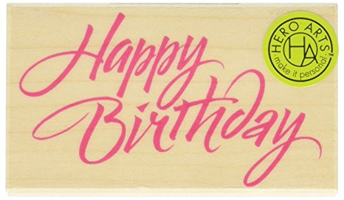 Hero Arts Happy Birthday Woodblock Stamp
