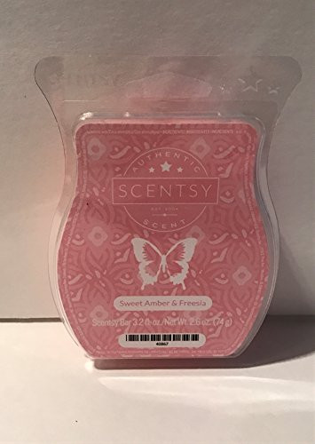 Scentsy Sweet Amber & Freesia Wickless Candle Tart Warmer Wax 3.2 Oz Bar