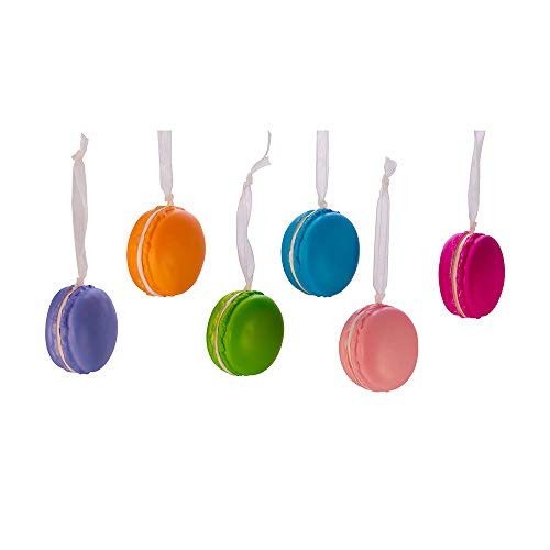 Kurt S. Adler Kurt Adler 1.96-Inch Foam Macaroon, Set of 6 Ornament, Multi