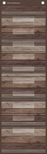 Dark Wood 10 Pocket File Storage Pocket Chart (14" x 58")