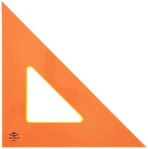 Alvin, Triangle Ruler with Fluorescent Edges, Drafting Tool Kits - 84-inches, 45/90 Angle