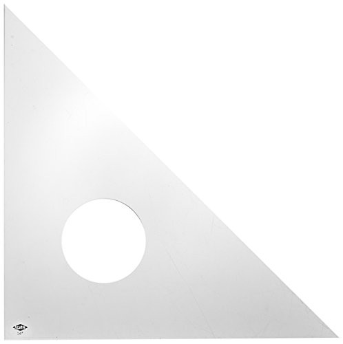 Alvin 131C-14 45 Degree/90 Degree 14" Clear Professional Acrylic Triangle