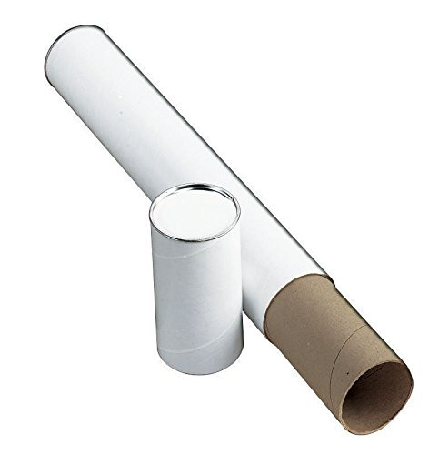 Alvin, Kraft Fiberboard Mailing Tube, Carrying Case Holder for Posters, Charts, Documents - White, 3-inches x 25-inches