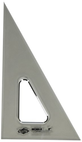 Alvin, SK360-6, 6" Smoke-Tint Triangle Ruler, Math Geometry Tool - 30/60 Degrees
