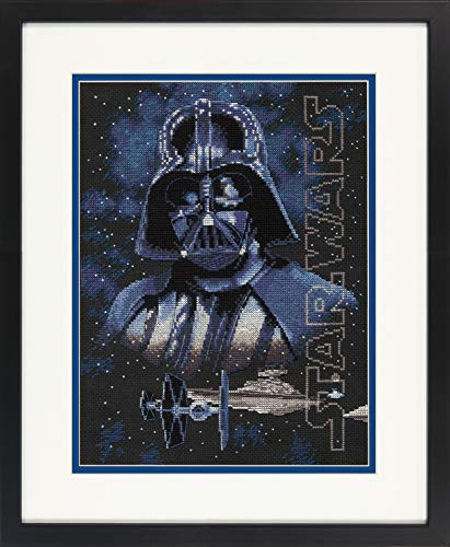 Dimensions Star Wars Darth Vader Cross Stitch Kit Black 14 Count Aida, 9" x 12",
