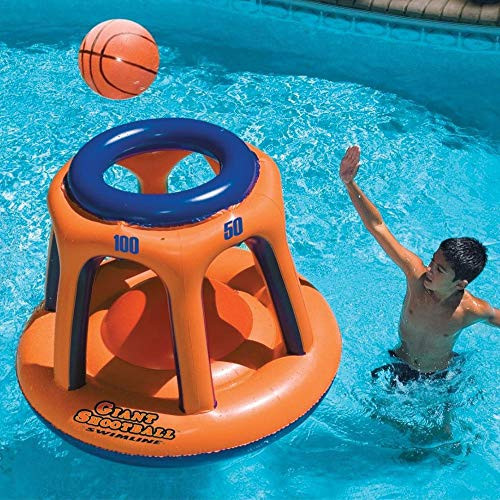 Swimline Giant Shootball Basketball Swimming Pool Game Toy (Renewed)