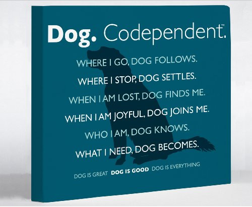 One Bella Casa Dog Codependent Wall Décor, 11 by 14-Inch