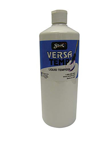 Sax  Versatemp Heavy-Bodied Tempera Paint, White, 1 Quart