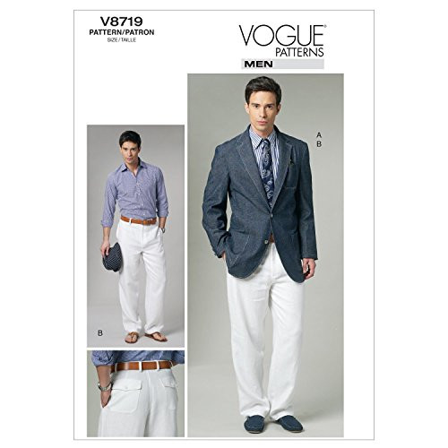 Vogue Patterns V8719 Men'S Jacket and Pants, Size MUU (34-36-38-40)