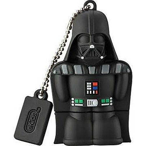 KIDdesigns USB 2.0 Flash Drive, 16GB, Star Wars Darth Vader, Black, LYU16CVFXV6