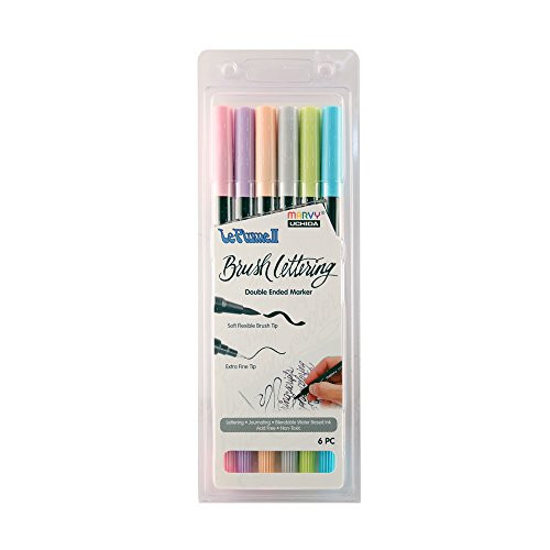 Uchida Pastel Colored Brush Lettering Marker Set