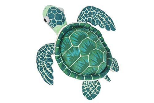 Wild Republic Sea Turtle Plush, Stuffed Animal, Plush Toy, Gifts for Kids, Cuddlekins, Green 8 Inches,Multi