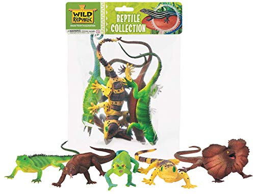 Wild Republic Reptile Polybag, Lizard Toy, Educational Toys, Kids Gifts, 5-Pieces