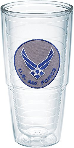 Tervis Air Force Logo Insulated Tumbler with Emblem, 24oz, Clear
