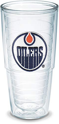 Tervis 1044937"NHL Edmonton Oilers" Tumbler, Emblem, 24 oz, Clear